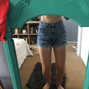 Wrangler cut off high waisted shorts